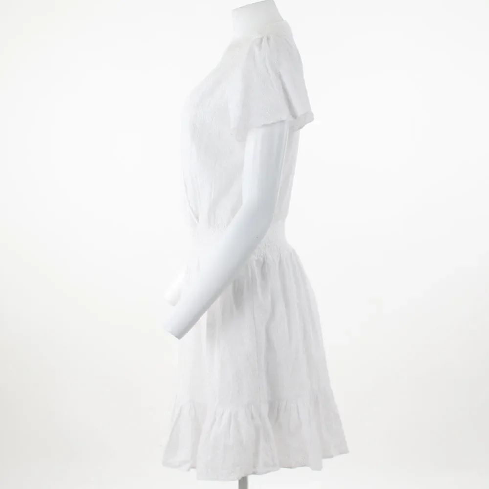 Michael Michael Kors Julia Eyelet Dress in White - Picture 4 of 5
